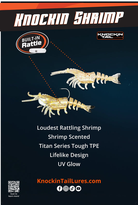 Knockin Shrimp Glass Minnow With Built-In Tail Rattle